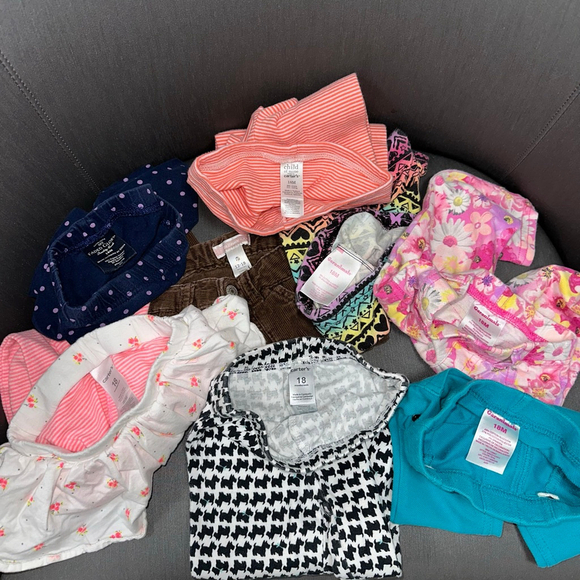 Lot of 8 Baby Girl Toddler Bottoms Bundle Pants Size 18 Months Multi-Color - Picture 6 of 10